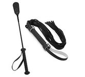 RIDIN Horse Equestrian Set Whip 33 Crop 18 - Riding Crop for Horses - Horse Training Whip Play - Horse Riding Crop, Black