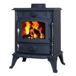 HEATSURE Woodburning Multifuel Stove Cast Iron Log Wood Burner Fireplace Glass View Airwash System Heat Warm Indoor 5KW Defra Approved Eco Design