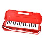 BLUEBERRY Melodica 37 Keys Piano Instrument Soprano Air Piano with Mouthpiece with Hard ABS Case for Music Lovers Beginners Kids - RED