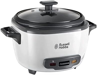 Russell Hobbs Electric Rice Cooker - 2kg (12 Portion - 145g per serving) Removable non stick bowl, Dishwasher-safe bowl & lid, Steamer basket, measuring cup & spoon inc, Energy Saving, 500W, 27040