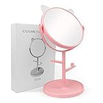 Nonebranded Vanity Mirror The Desktop Makeup Mirror for Teenager With Girls Gifts,Standing Mirror Portable For Bedroom Or Travel(Pink)