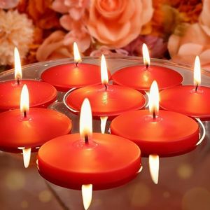 3 inch Floating Candles 36 Packs Red Floating Candle for Centerpieces 8-9 Hours Floating Candles 3” Water Candles for Cylinder Vases, Pool, Wedding, Mother's Day, Party