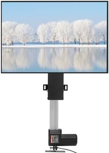 VEVOR Motorized TV Lift Stroke Length 31 Inches Motorized TV Mount Fit for Max.60 Inch TV Lift with Remote Control Height Adjustable 42-73 Inch,Load Capacity 132 Lbs