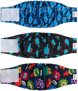 CuteBone Dog Belly Bands for Male Dogs Wraps Washable Doggie Diapers DM07XS