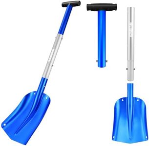 KAMINUO Portable Colorful Telescopic Aluminum Car Adjustable Extended Edition Snow Shovel (Blue)