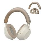 kwmobile Silicone Headband and Ear Pads Cover Set Compatible with Sony WH-1000XM5 - Covers - Beige