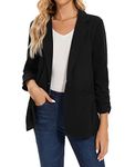 MINTLIMIT Women Blazer UK Casual Button Stylish Jacket Comfortable Blazers (Black,XL)