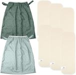 Mama Koala 6 Pcs 6-Layer Bumboo Hemp Cotton Baby Cloth Diaper Inserts, with 2 Pack Reusable and Washable Waterproof Pail Liner with Strap