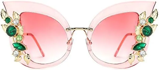 Slocyclub Halloween Glasses Jeweled Sunglasses, Funky Butterfly Shaped Sunglasses, Oversized Rhinestone Sunglasses for Women, Unique Sunglasses with UV400 Protection, Colorful Fun Sunglasses