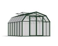 Palram Canopia 8x12 Hobby Gardener Greenhouse, Green Resin Frame, High Insulation