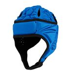 Football Rugby Helmet Soft Headgear Special Needs Head Protection for Adults Large (Blue)