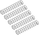 uxcell Compression Spring, 5Pcs 304 Stainless Steel, 10mm OD, 1mm Wire Size, 50mm Free Length, Silver Tone