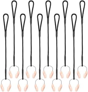 Hiboom 10 Pieces Silicone Swimming Nose Plugs with Strap Swimming Nose Clips Training Swimmer Protector with Steel for Adults Using(Nude Color)