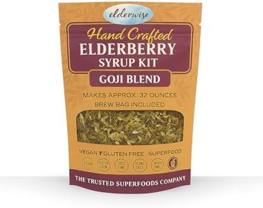 Elderwise Elderberry Syrup Kit (Goji Blend) Ningxia Berry - Brew Bag Included - Elderberries - Rosehips - Ginger - Wolfberry - Cinnamon - Cloves