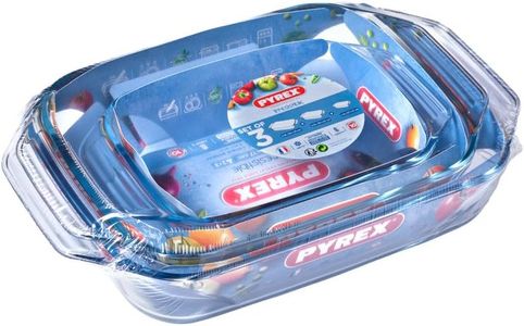 Pyrex 3-Piece Glass Oven Plate Set – Durable Bakeware