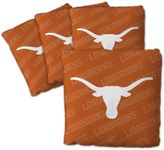 YouTheFan Officially-Licensed NCAA Texas Longhorns Set of 4 Cornhole Bags - All Weather Regulation 6” x 6” Size - 16oz Weight - Designed in USA
