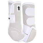 Classic Equine Flexion by Legacy2 Hind Support Boots, White, Medium