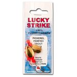 Lucky Strike Bait Works Seaguar Fluorocarbon Rigs for Pickerel, Panfish, Trout, and Bass - #2 Hook, Pack of 2 Rigs, Designed in Canada (Gold)