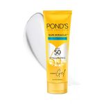 POND's Sun Miracle Spf 50 Pa+++ Crème Gel Sunscreen For All Skin Type - Protect & Hydrate, With Hyaluronic Acid, Restores Skin Barrier, Lightweight, No White Cast 50G