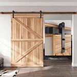 EaseLife 10 FT Heavy Duty Sliding Barn Door Hardware Track Kit,Ultra Hard Sturdy,Slide Smoothly Quietly,Easy Install,Fit up to 60" Wide Door (10FT Track Single Door Kit)