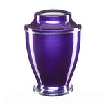 Urns for Ashes Adult Large Cremation Funeral Human Memorial Burial Remain Metal Full Size Silver Purple