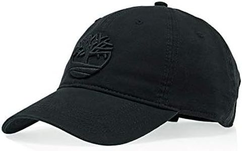 Timberland Men's Cotton Canvas Baseball Cap, Black, One Size