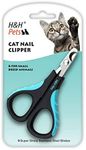 Cat Nail Clippers by H&H Pets - Razor Sharp Stainless Steel Blades Sturdy Non Slip Handles - Cats & Small Animal Accessories Professional at Home Grooming