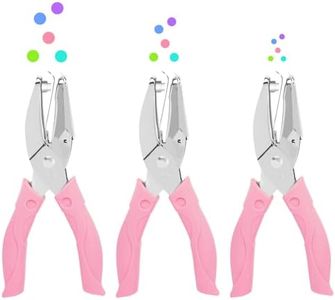 Ucec 3 Pack Circle Single Hole Punches, Small Hole Puncher, Paper Punches for Crafting, Hole Tag Puncher Set with Soft-Handled for Clothing Ticket DIY Craft Tags Scrapbook Tool