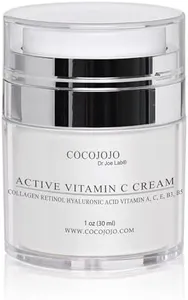 Rose Essential Oil Active Vitamin C Cream 26% Collagen Retinol from Bakuchiol Hyaluronic Acid Vitamin A, C, E, B3, B5 Amino Aloe Vera