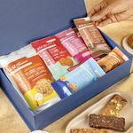 Kilobeaters Diwali Gift Box, Healthy Snacks Hamper with Almond Bar, Apricot Pistachio Bar, Berry Bar, Nuts Namkeen, Amaranth and Chocolate Cookies, Zero Sugar (Combo Pack of 15)