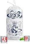 50 Pack Ice Bags 20 lb with Drawstr