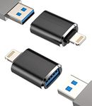 iPhone OTG Adapter(2Pack)USB Female to Lightning Male Dongle for Camera Card Reader USB Flash Drive Mouse Keyboard Hub MIDI Piano U Disk Converter Apple 14 13 11 12 Pro Max Xr X Xs Se 8 7 Plus iPadAir