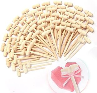 Wooden Hammers for Breakable Heart Hammer x75, Small Wooden Mallet, Mini Wooden Hammer for Chocolate Heart Mold, Kids Hammer Wood For Chocolate Breakable Bear Mold, Martillos de Madera Para Chocolate