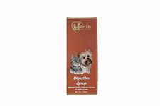 Pet Life Organic & Ayurvedic Digestive Syrup for Pets, Dogs, Puppy, Kitten, Cats & Rabbit - Made with Natural Ingredients for Help with Digestion & Healthy Stomach – Safe for All Pet Breeds - 200 Ml