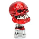 KIMISS Skull Steering Wheel Suicide Spinner Knob Power Turning Control Assist Grip Handle Vehicle Steering Wheel Spinner Knob Fit Most Cars Trucks Tractors Boats (red)