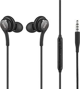 AILGXNV Samsung Headphones for Galaxy S8, S9, S10, Note 5, 8, 9 - AKG Designed Stereo Earbuds with Microphone and Volume Buttons (Black)