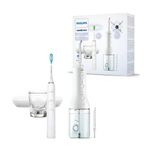 Philips Sonicare DiamondClean 9000 Electric Toothbrush and Power Flosser Cordless Oral Flosser - Teeth Cleaning, Gums and Plaque Removal, White (Model HX3866/41)