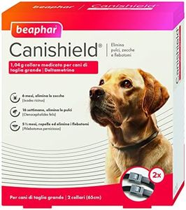 Beaphar Canishield Collare Antiparassitario Large 65cm, 2 collari per Cani - Collare Antipulci e Antizecche