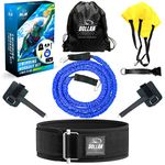 3 Ways to Use Swim Tether Stationary Swimming Equipment Kit,Swim Training Belt,Swim Belt for Adults,Women Kids Swimming Resistance Belt,Ankle Bands,Parachute,Swim Trainer,Bungee Cords, Static Harness