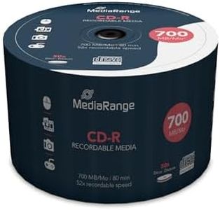 MediaRange MR207 CDR80 - Caja para Tartas (700 MB, 52 x 50), Resistente a los Rayos UV