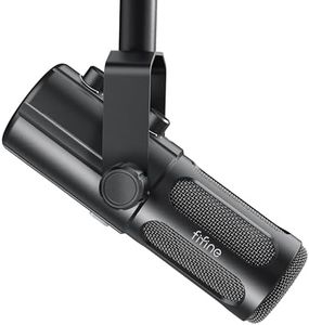 FIFINE Podcast Microphone, USB/XLR Vocal Dynamic Microphone for Streaming, Recording, Broadcast, Content Creator, Studio Microphone for PC with Mute Button, Headphone Monitoring-AmpliTank TANK6
