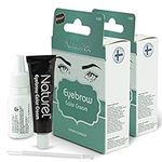 Eyebrow Dye Kit - Dark Brown – Fast and Safe Results, Professional Semi Permanent Eyebrow Tint Lasts for up to 35 days – Includes Cream, Developer + Spatula, PACK OF 2