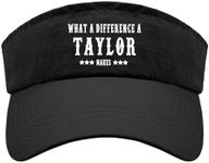 Generic What a Difference a Taylor Makes Name Taylor Caps Visors for Men Visors Trendy Visor Hats, One Size-Medium, Allblack