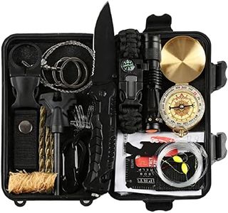 Lixada Kit de Supervivencia Emergencia 27 en 1 Multi Herramientas Suministros de Primeros Auxilios para Camping Senderismo Caza Pesca