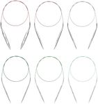 Circular Knitting Needles Set Round Needle Metal Magic Loop 40 Inch Size 15 13 11 10 8 7 6 5 4 1.5