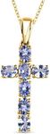 TJC Tanzanite Cross Necklace with L