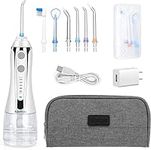 H2ofloss Water Dental Flosser Cordless, 300ML Rechargeable Oral Irrigator for Teeth Cleaning, Portable & IPX7 Waterproof Teeth Cleaner Pick for Braces Home Travel