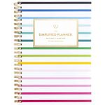 AT-A-GLANCE 2023-2024 Academic Planner, Simplified by Emily Ley, Weekly & Monthly, 5-1/2" x 8-1/2", Small, Monthly Tabs, Flexible Cover, Happy Stripe (EL10-200A)