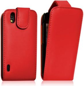 ATM Housse Coque étui Rouge pour LG Optimus Black + Film Protecteur