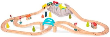 B. toys – 47-Piece Wooden Train Set